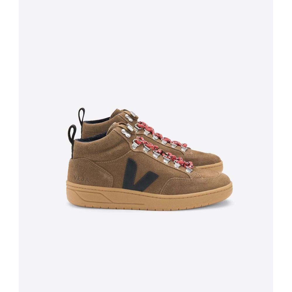 Women\'s Veja RORAIMA SUEDE High Tops Brown | SG 356XYU